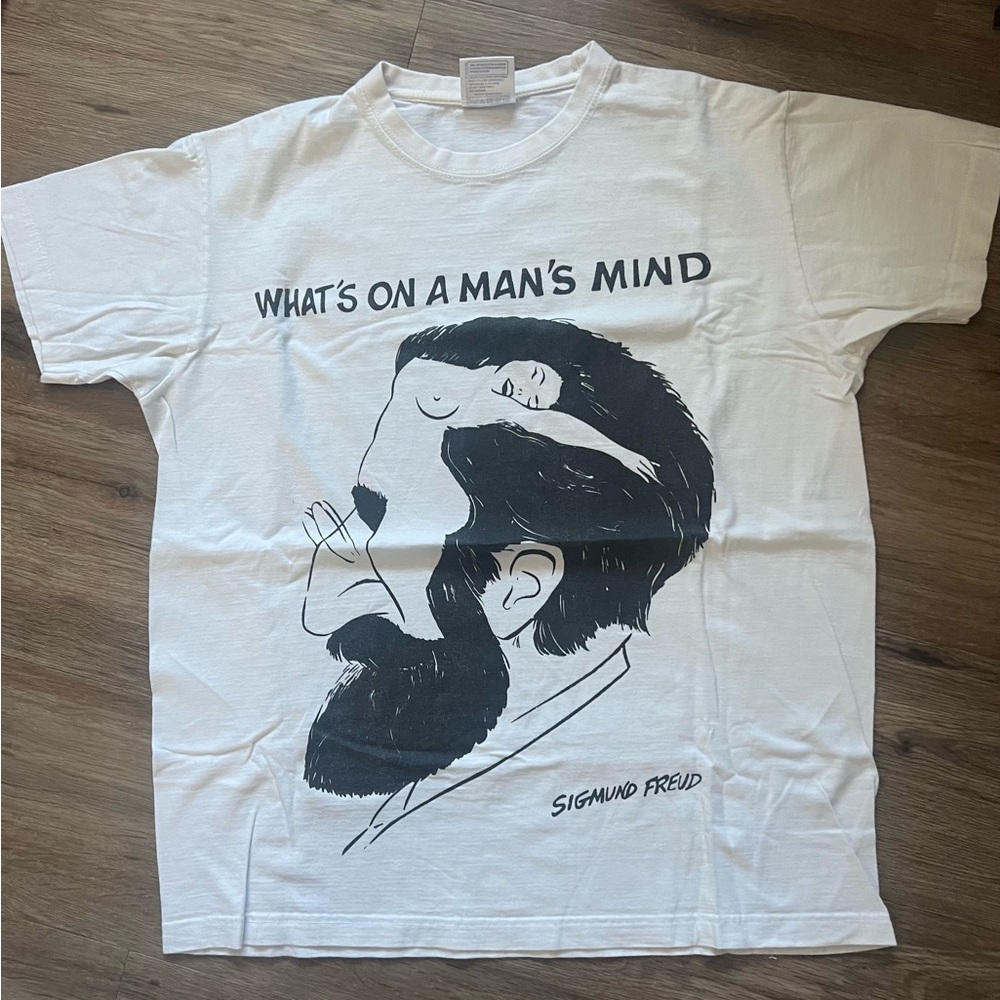Vintage 90s Dr. Sigmund Freud What's On A Man's Mind Size Medium Tshirt